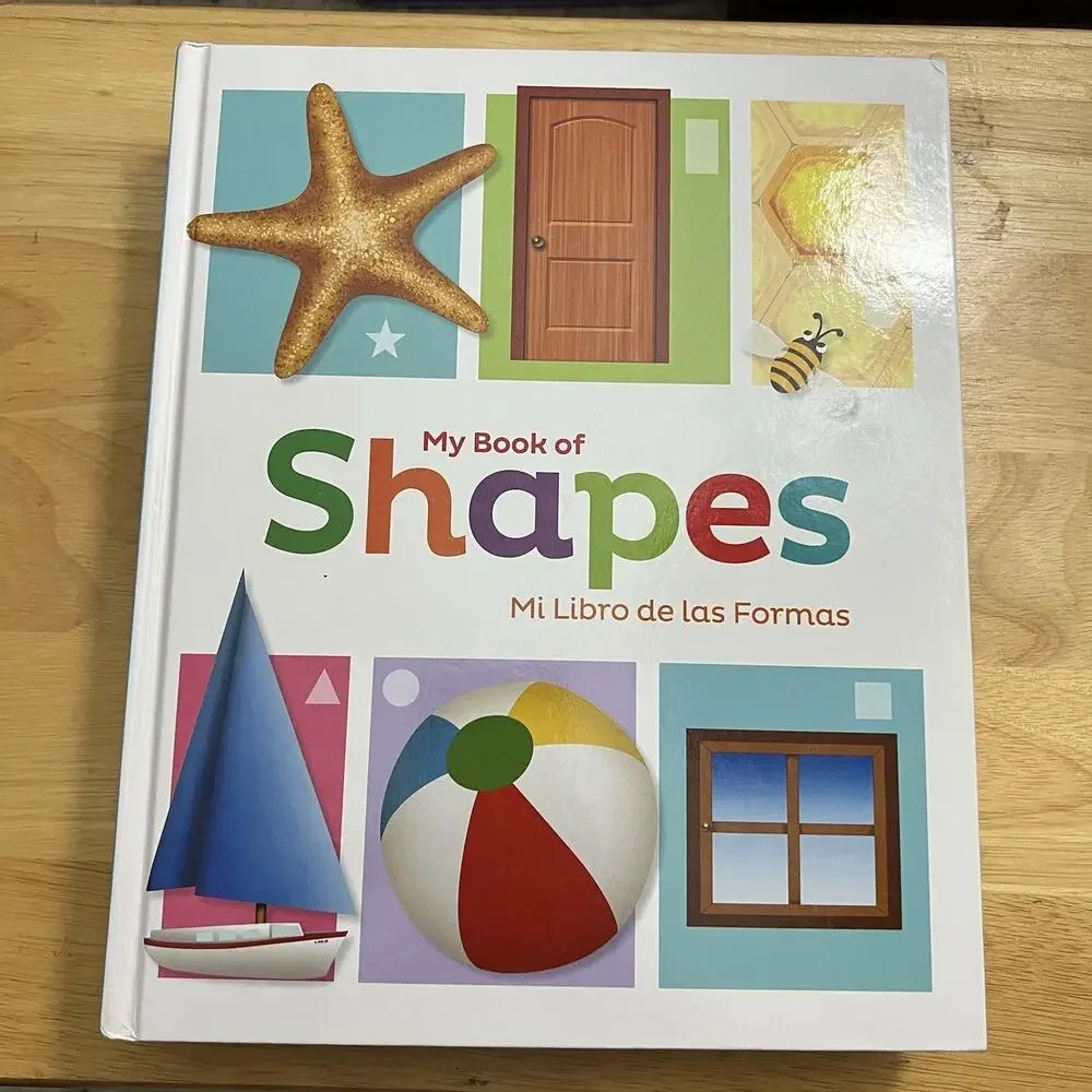 Set of 4 My Book of Colors Numbers Shapes Words Bilingual English and Spanish